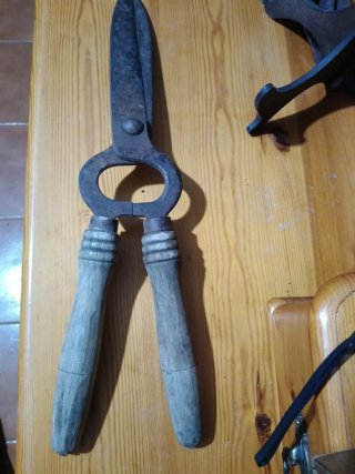 Tijeras de podar antiguas de jardinero