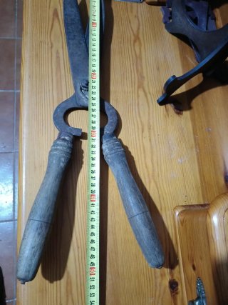 Tijeras de podar antiguas de jardinero