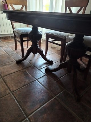 Mesa de comedor de madera extensible