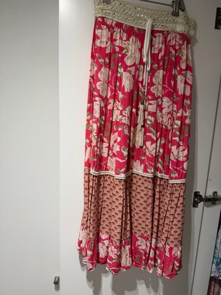 Falda larga floral talla única