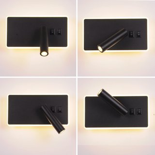 2x Aplique LED lectura con interruptor Airtwesd