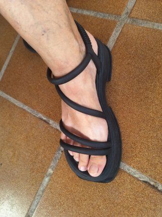 Sandalias de plataforma negras mujer