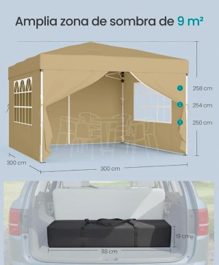 Carpa 3x3 Beige