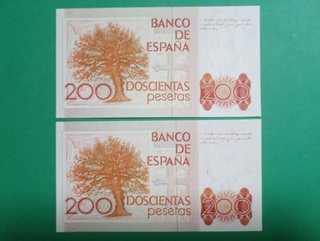 2 B. 200 Pesetas. S/C. S/S. 1980 Antiguos.
