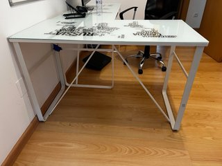Escritorio vidaXL Cristal Templado Mapa Mundo