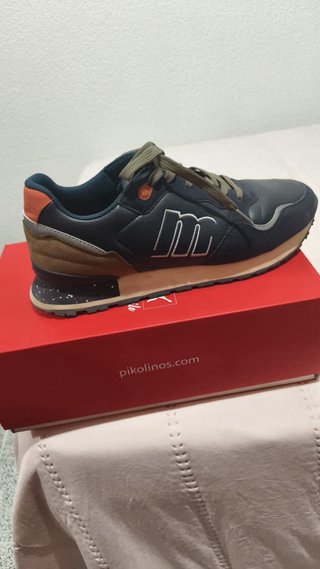 Zapatillas Mustang Talla 45 Azul/Naranja