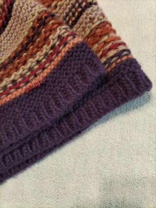 Gorro y bufanda de lana multicolor