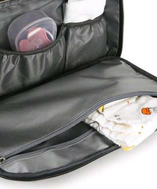 Bolso para Carro Bebé Gris Acolchado, como nuevo