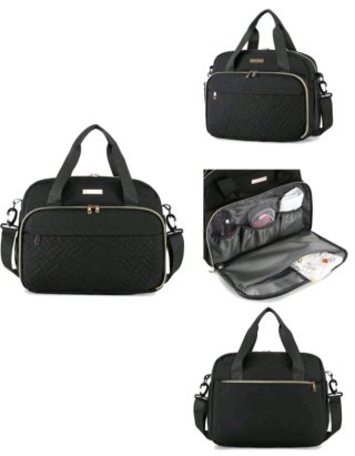 Bolso para Carro Bebé Gris Acolchado, como nuevo