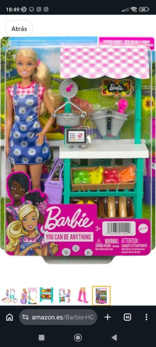 Barbie y Mercado Frutas Sin Abrir