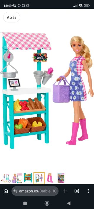 Barbie y Mercado Frutas Sin Abrir