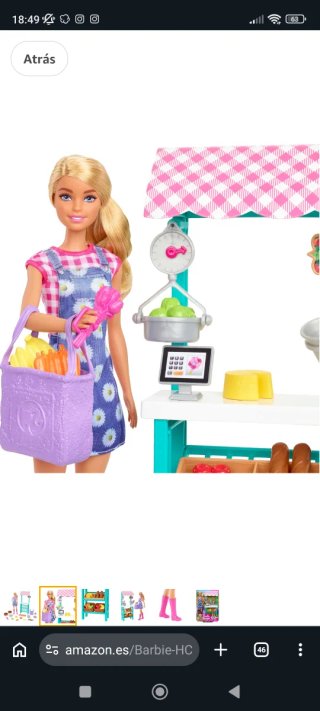 Barbie y Mercado Frutas Sin Abrir