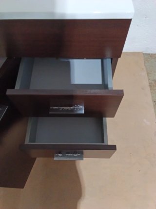 Mueble de baño madera y cerámica 100x45x83cm