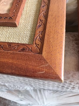 Conjunto 2 cuadros florales madera