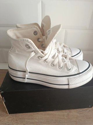 Converse Bota Plataforma Blanca Talla 35