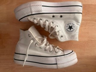 Converse Bota Plataforma Blanca Talla 35