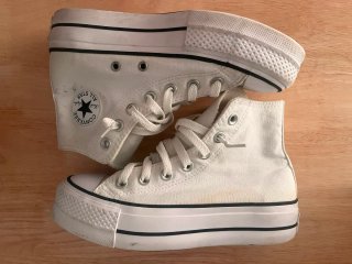 Converse Bota Plataforma Blanca Talla 35