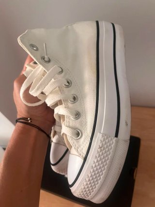 Converse Bota Plataforma Blanca Talla 35