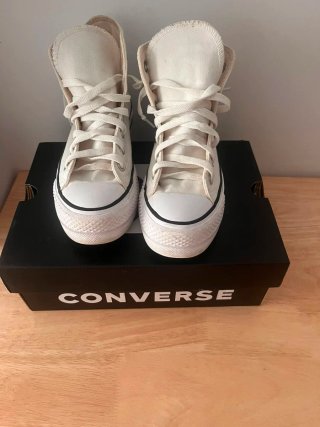Converse Bota Plataforma Blanca Talla 35