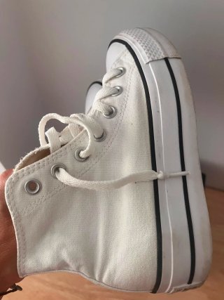 Converse Bota Plataforma Blanca Talla 35