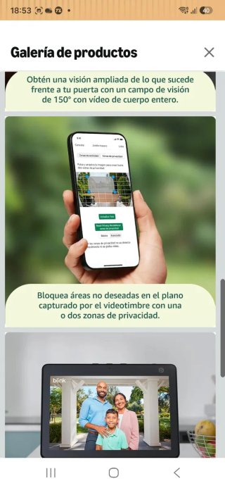 Videotimbre Blink HD con Comunicación Bidirecciol