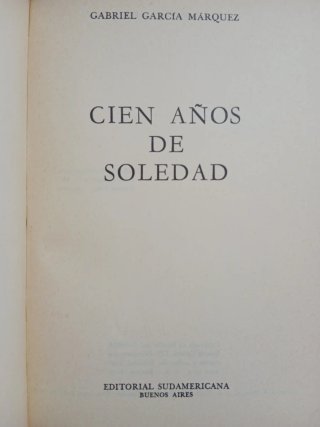 CIEN AÑOS DE SOLEDAD, PRIMERA EDICIÓN ESPAÑOLA