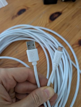 Cable cámara seguridad micro USB -usb macho 10m