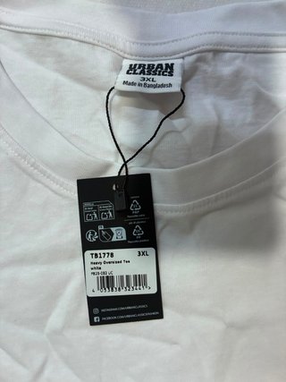 Camiseta Urban Classics Hombre 3XL Blanca