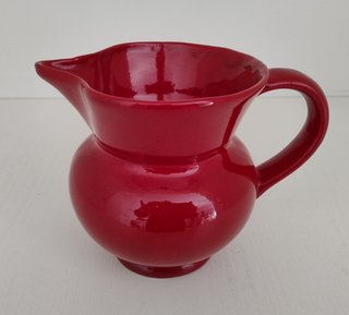 Brocca Caraffa Ceramica Rossa Vintage