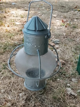 Farol de barco antiguo metal y cristal