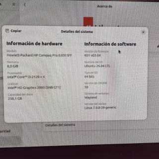 PC HP Compaq Pro 6300 SFF Ubuntu