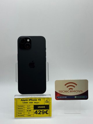 Apple iPhone 15 128GB Negro Usado