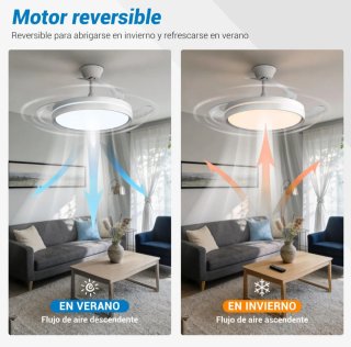 ExtraHouse OMFSD-2007 Ventilador de techo Luz LED