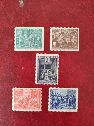 Sellos República Española cuadros de Velázquez