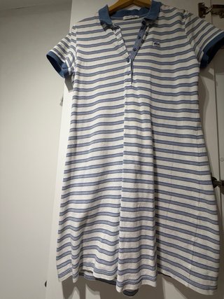 Vestido Lacoste Rayas Azul Blanco Talla 42