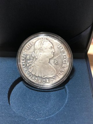 Moneda 8 Reales Nuestra señora Mercedes.