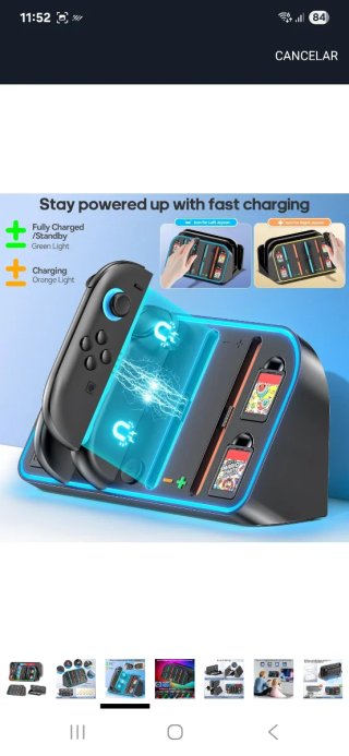 Base Carga Nintendo Switch 2 Joy-Con nuevo precint
