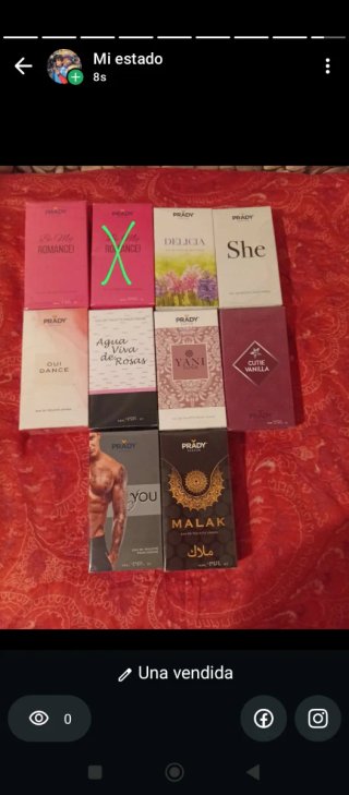 Perfumes prady 1x4€ -2x7€-3x10,50€-4x14€