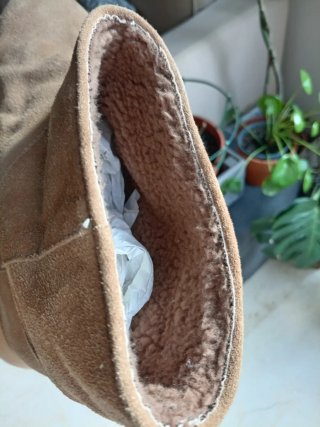 Botines plataforma serraje Un paso más beige