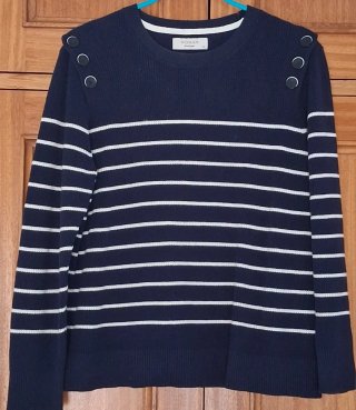 Jersey marinero rayas azul y blanco Talla M
