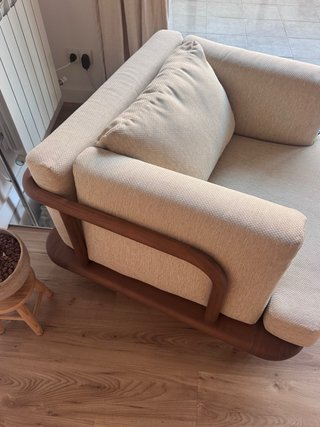 Sillón Kave Home Turqueta Tela y Madera