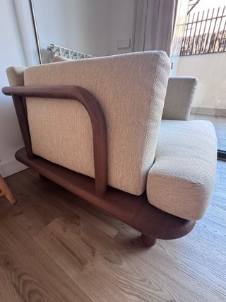 Sillón Kave Home Turqueta Tela y Madera