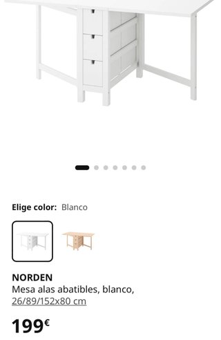 mesa de madera ikea plegable