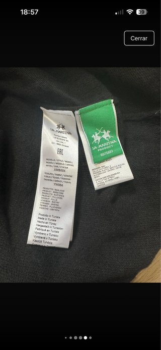 Jersey La Martina Negro Talla L
