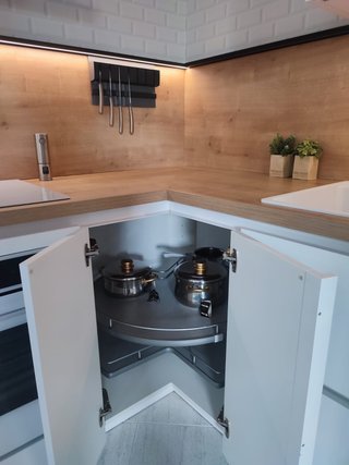 MUEBLES DE COCINA. BLANCO BRILLO. NUEVOS