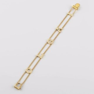 Pulsera oro 18k con brillantes. PESO: 14.8 G Pulse
