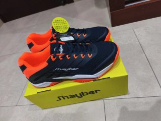 Zapatillas pádel Jhayber azul/naranja T45