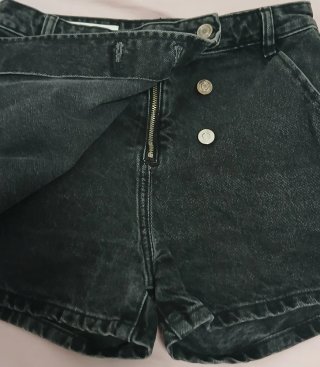 Pantalón Falda Negra Zara Talla XS