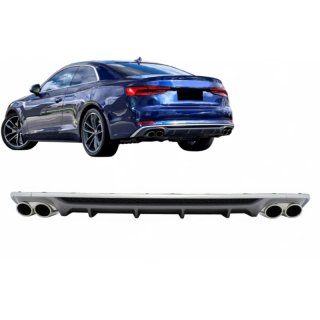 Difusor trasero Audi A5 F5 Sline look S5 + Salidas