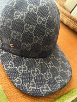 Berretto Gucci GG Blu/Grigio